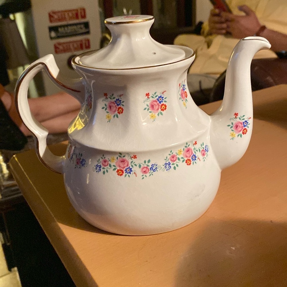 Antique Ellgreave England Centenary #1066 teapot, Genuine Ironstone